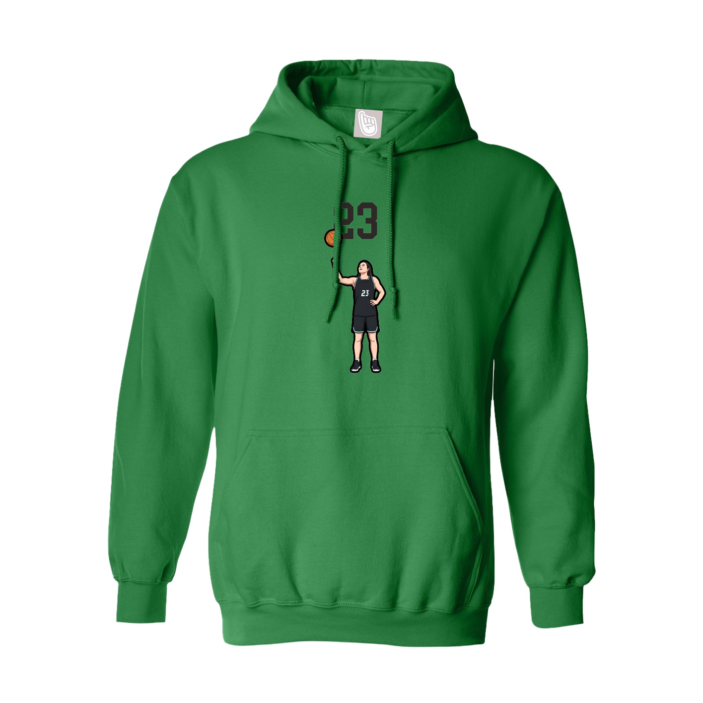 Youth Hoodie — Number Top in Green