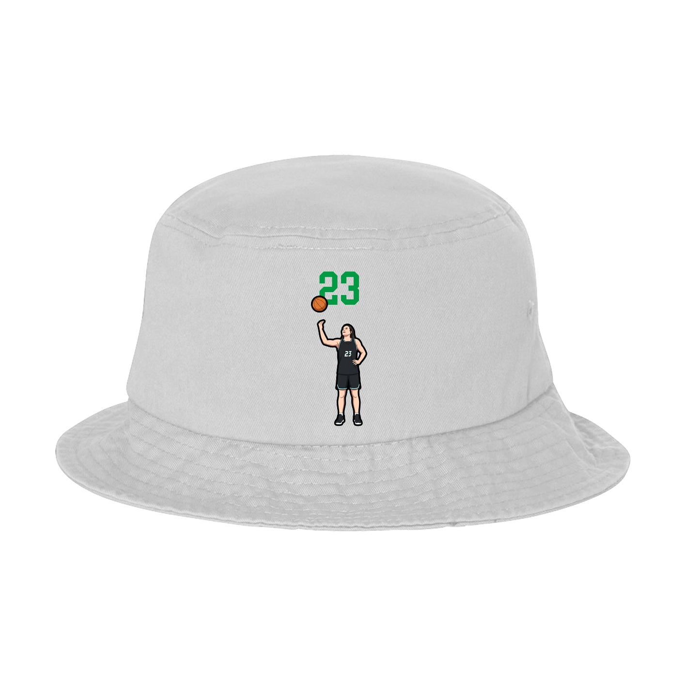 Bucket Cap — Number Top in White
