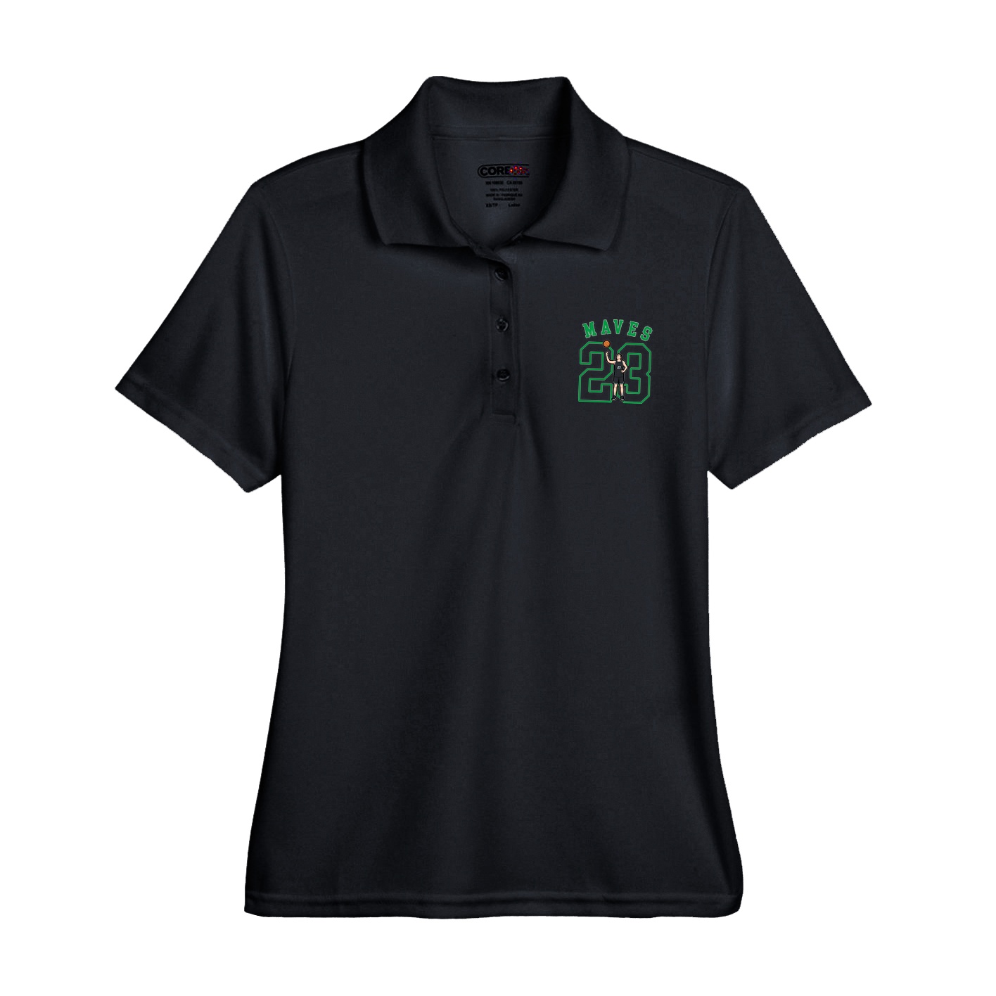Womens Performance Polo — Shirsey Arch in Black