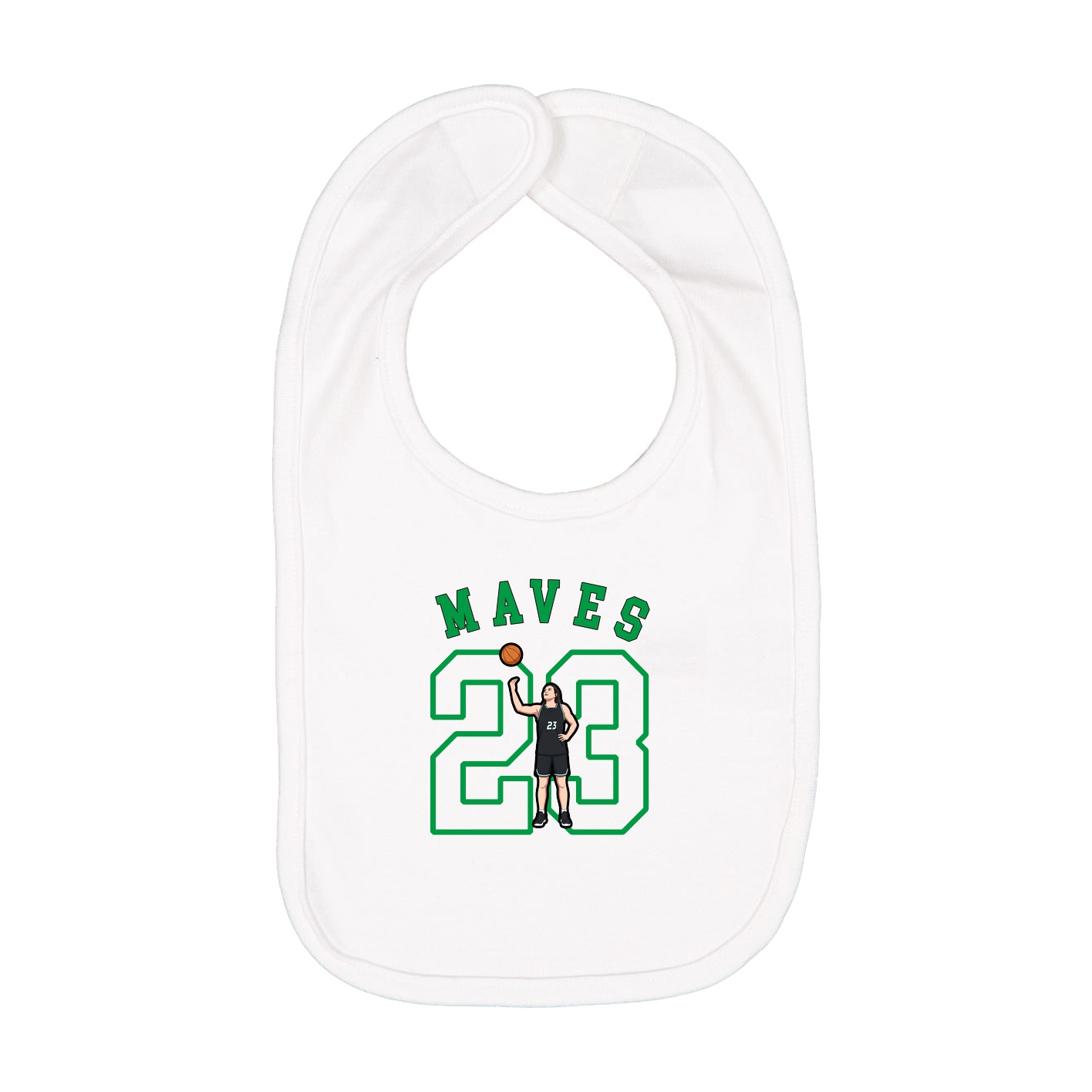 Infant Bib — Shirsey Arch in White
