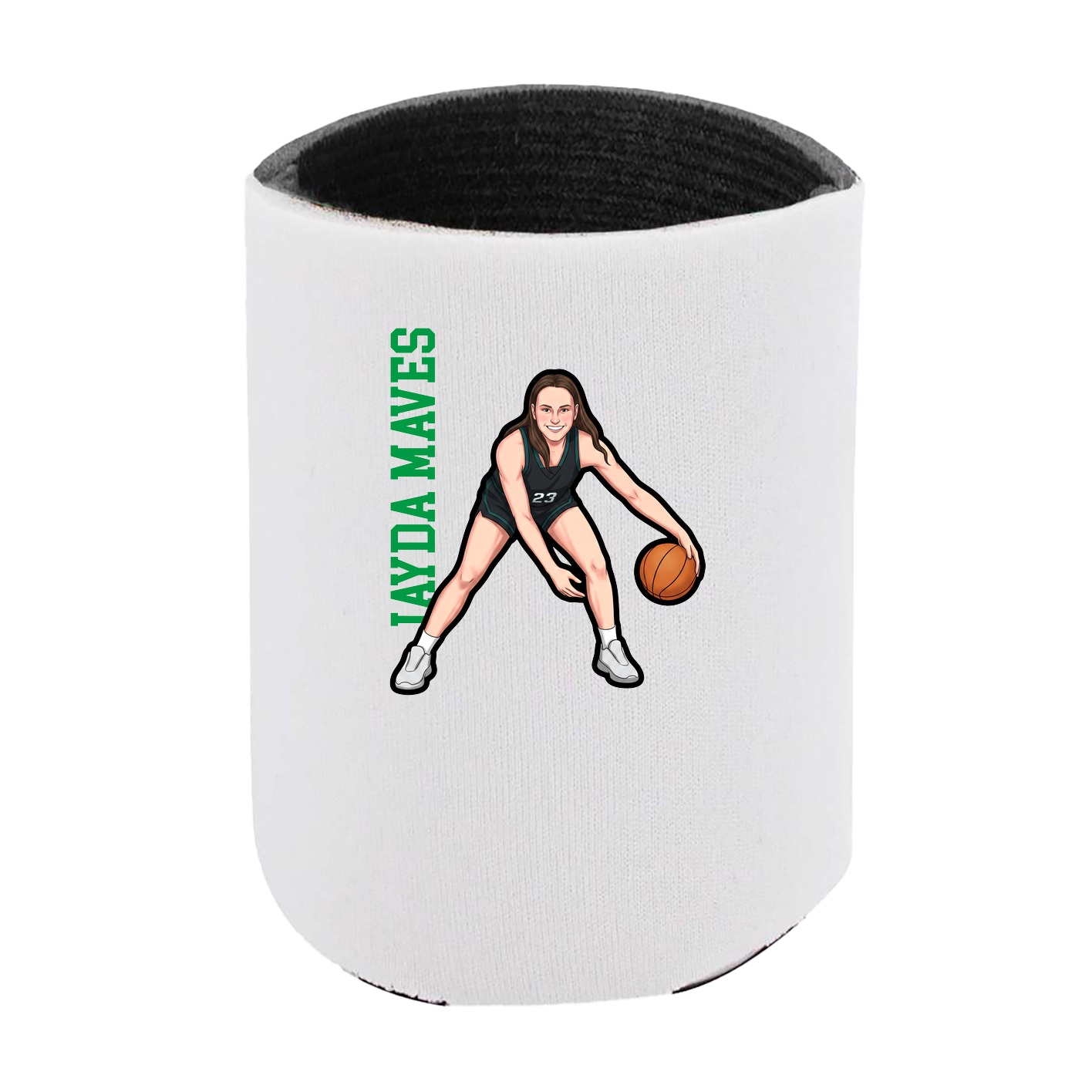 Can Holder — Name Vertical in White
