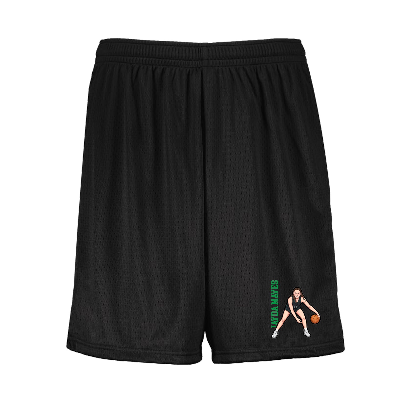 Shorts — Name Vertical in Black