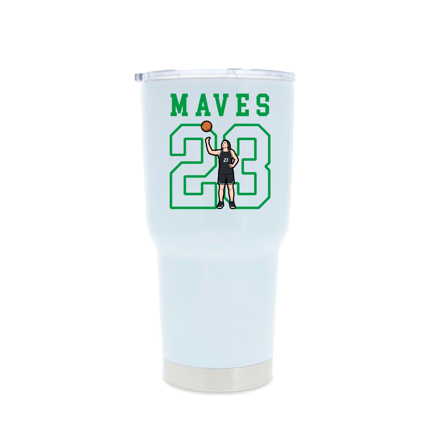 30oz Stainless Steel Tumbler — Shirsey in White