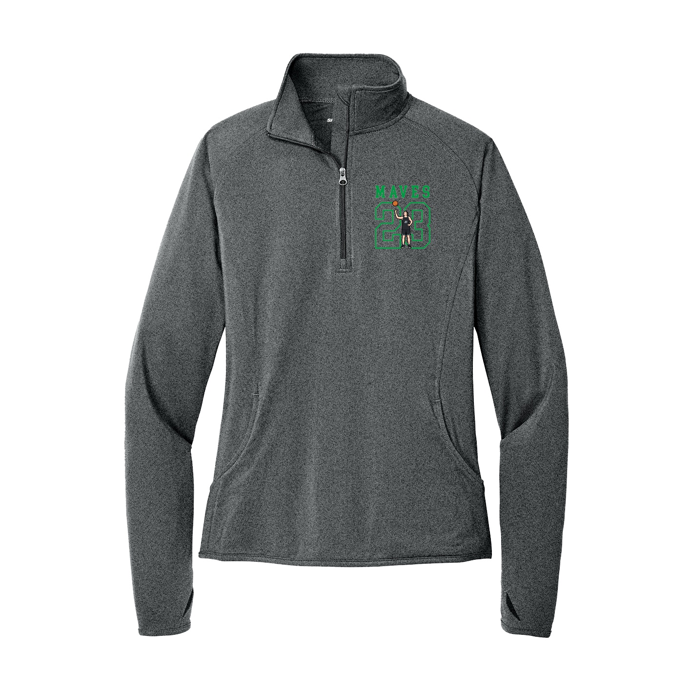 Women's Q-Zip Pullover — Shirsey in Grey