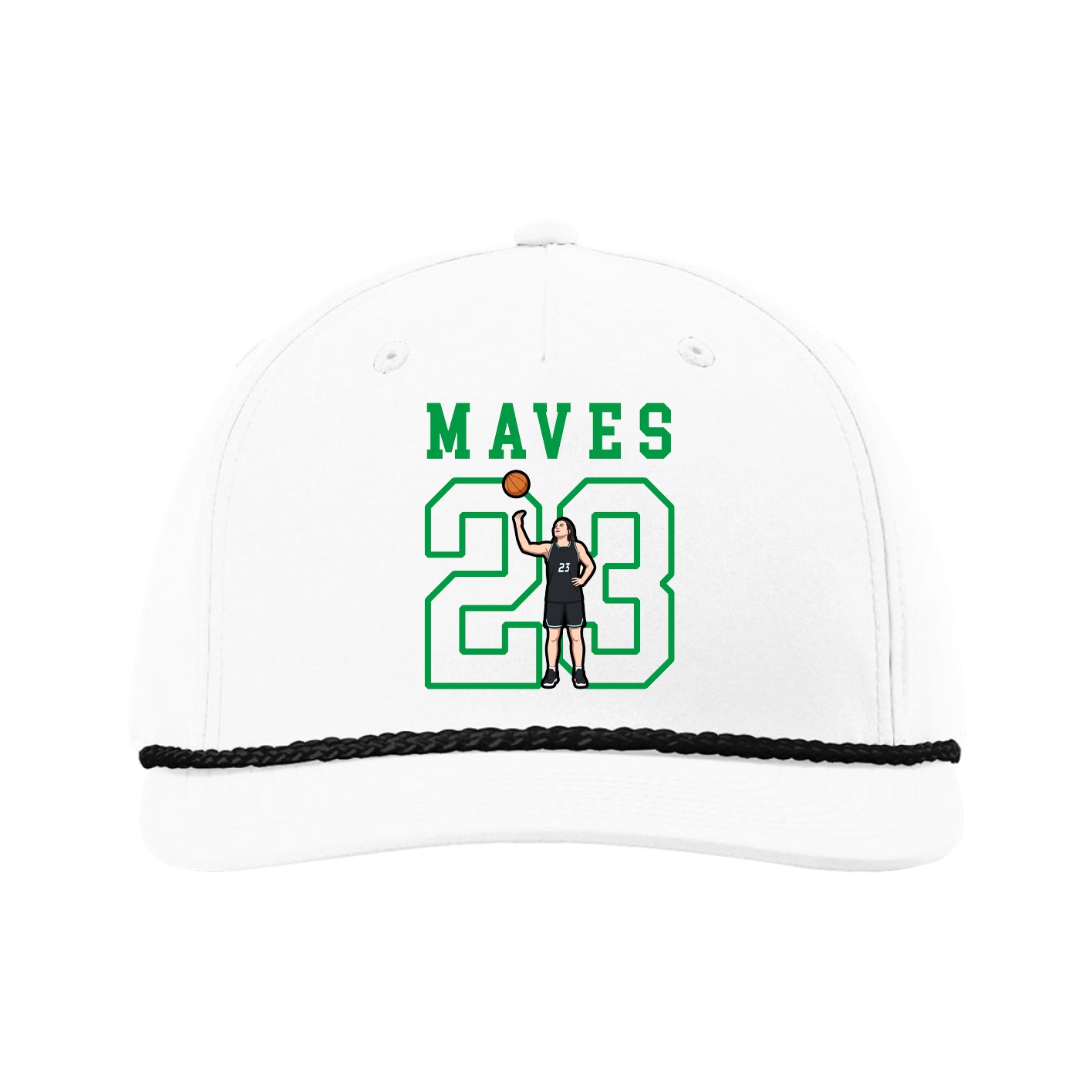 Five-Panel Classic Rope Cap — Shirsey in White