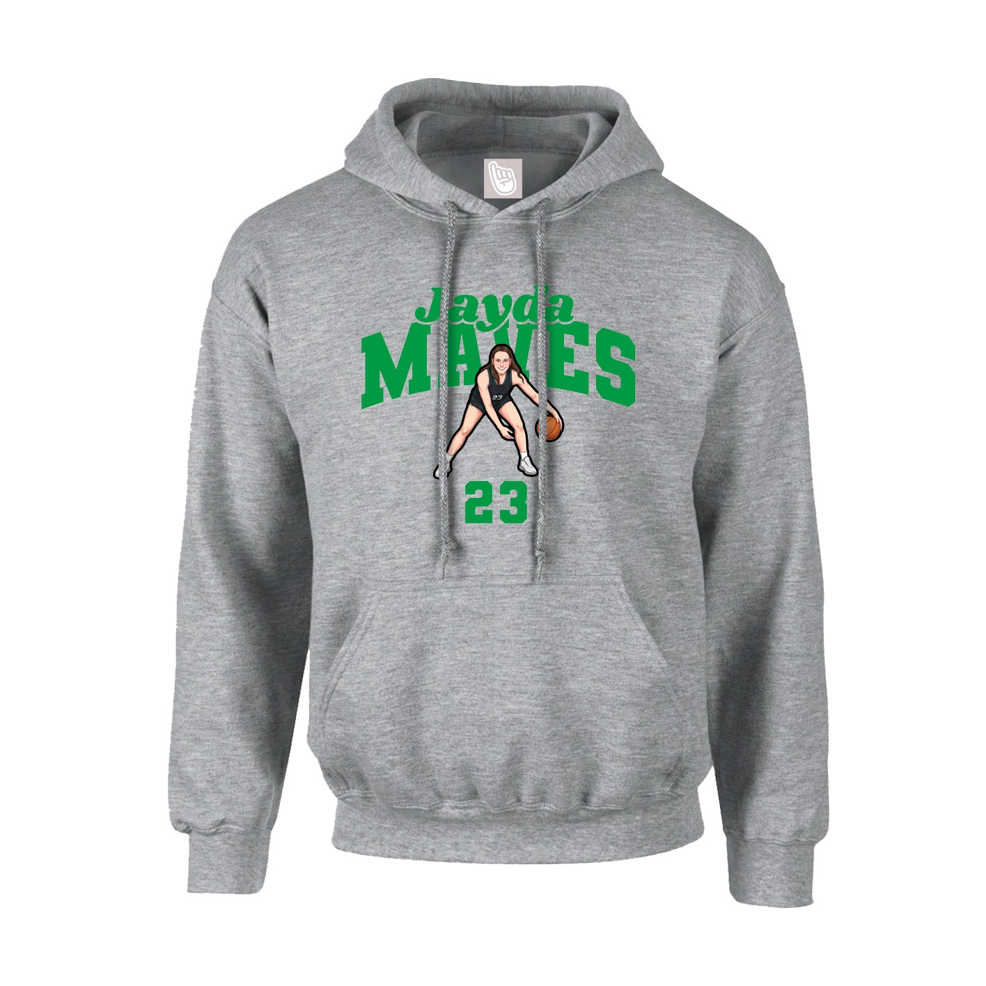 Youth Hoodie — Signature Arch in Grey