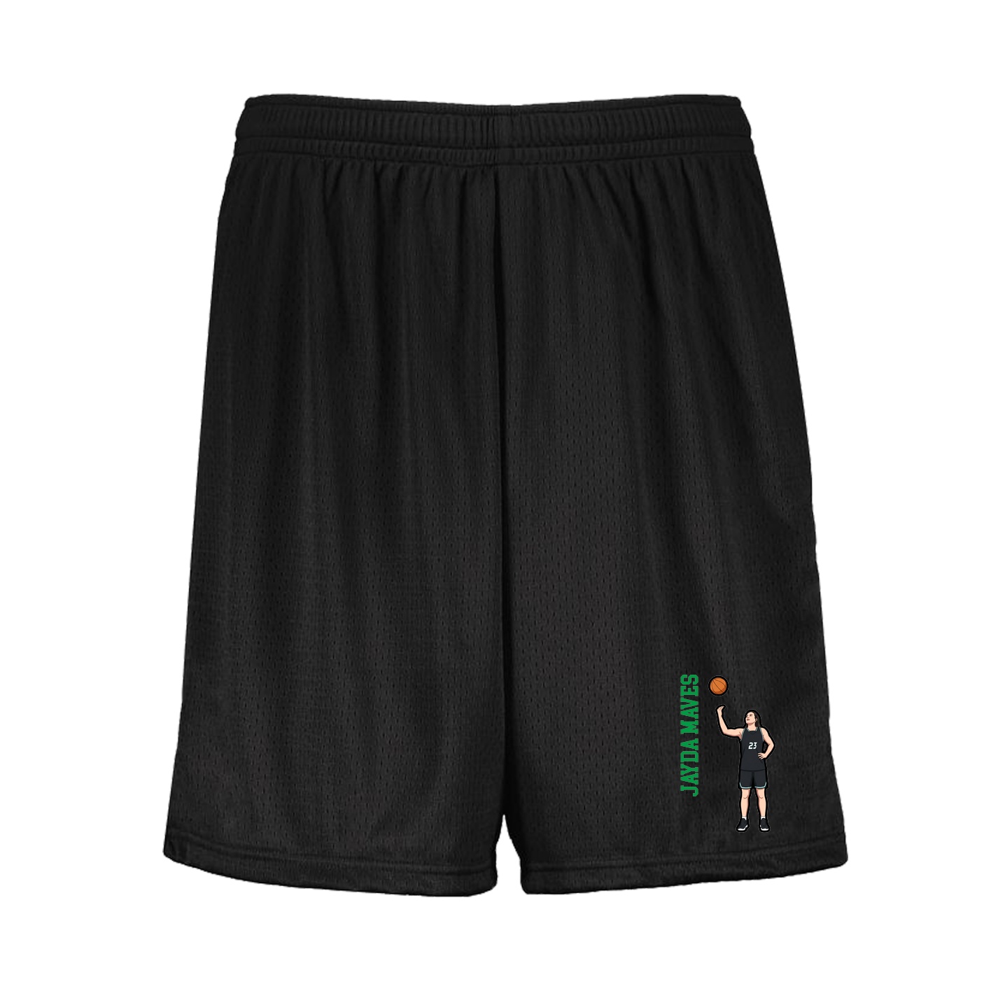 Shorts — Name Vertical in Black
