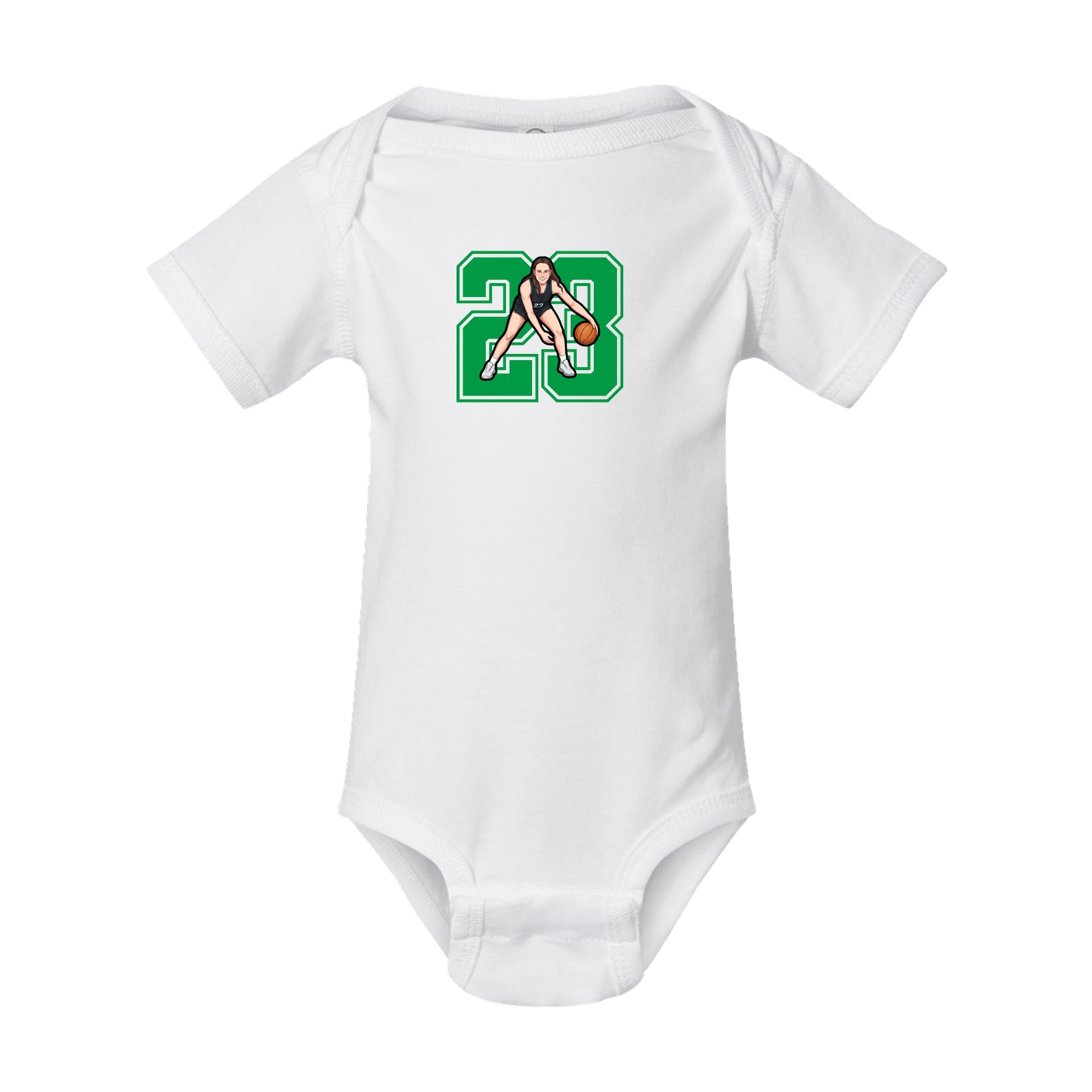 Baby Onesie — Number in White