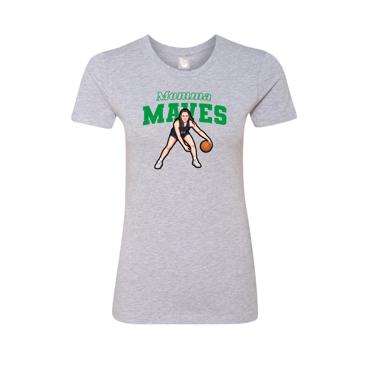 Womens Tee — Mothers Day Block in Grey