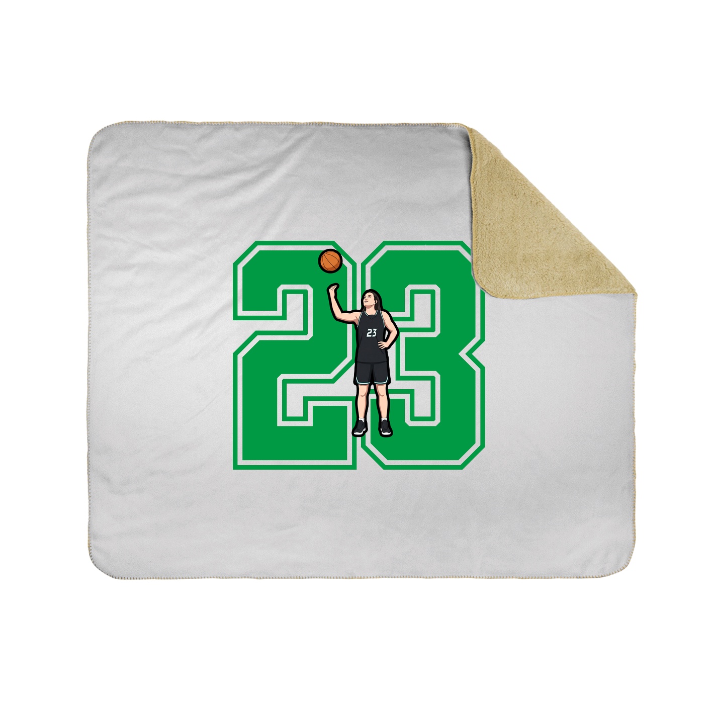 Throw Blanket — Number in White
