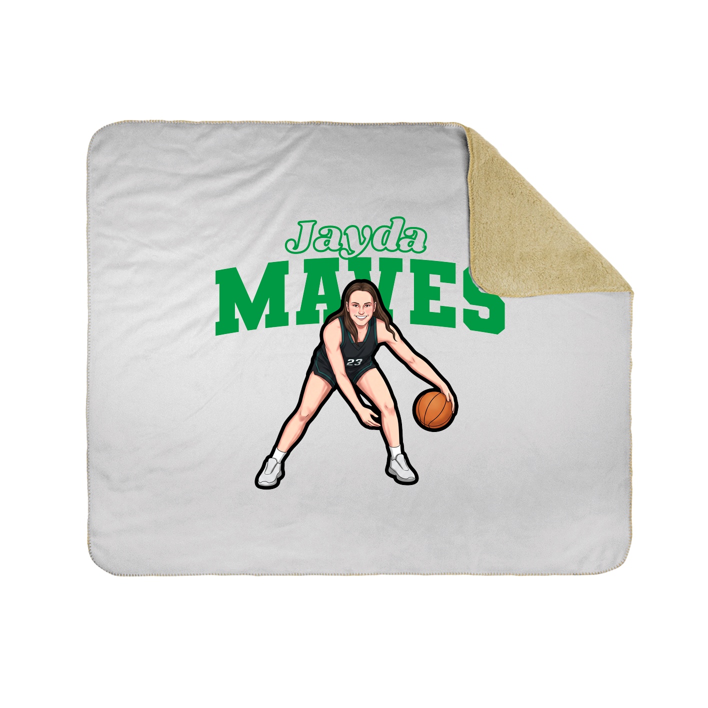 Throw Blanket — Name Arch in White