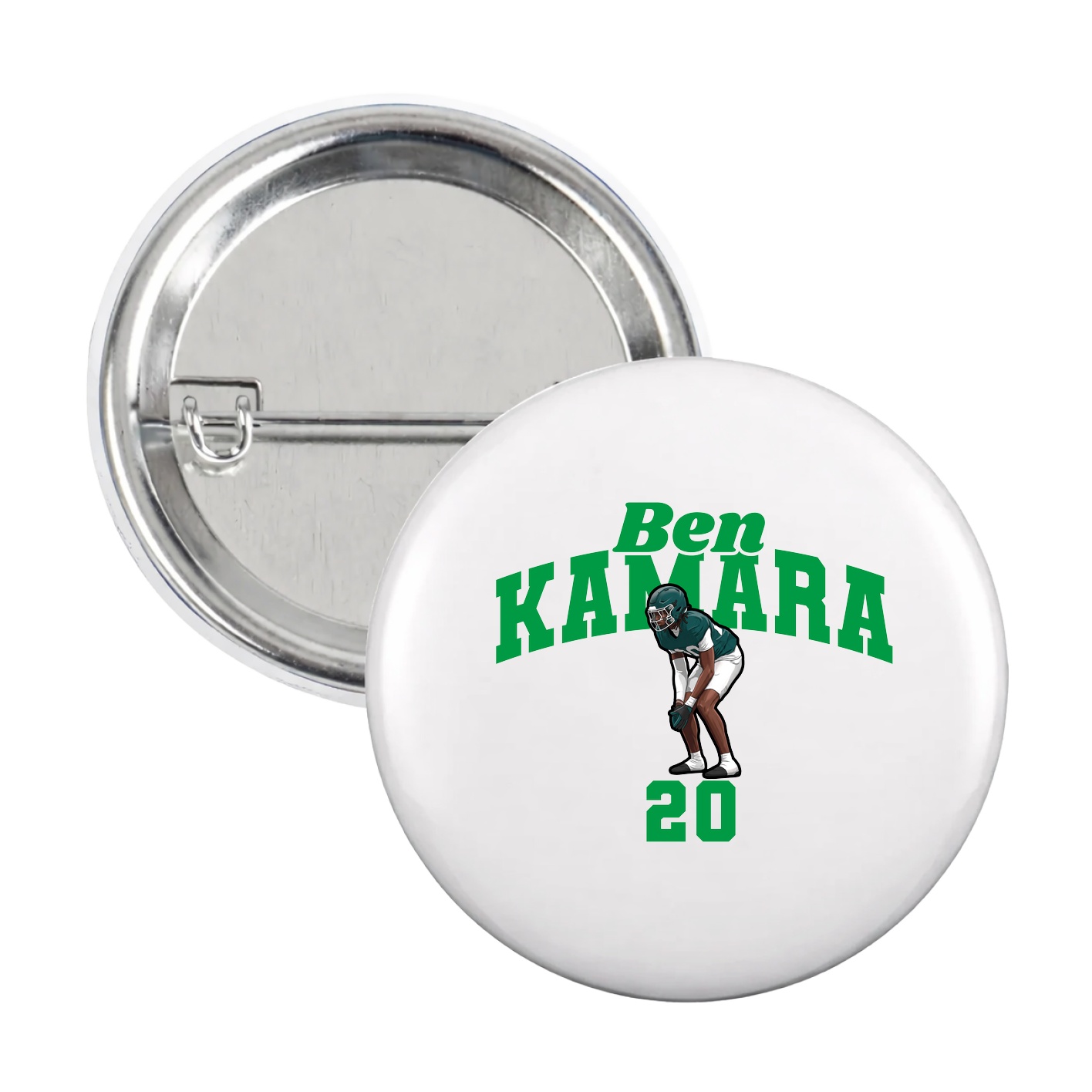 Game Day Button — Signature Arch in White