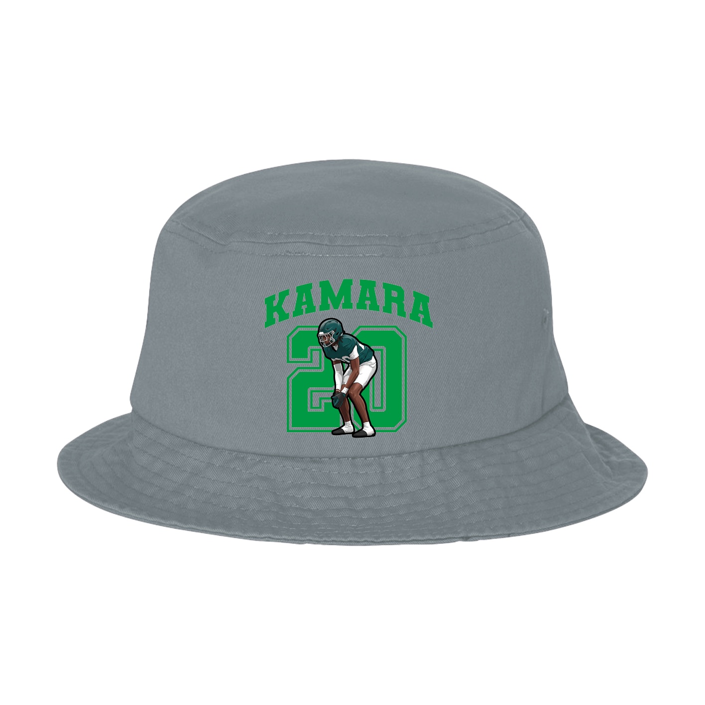 Bucket Cap — Number in Grey