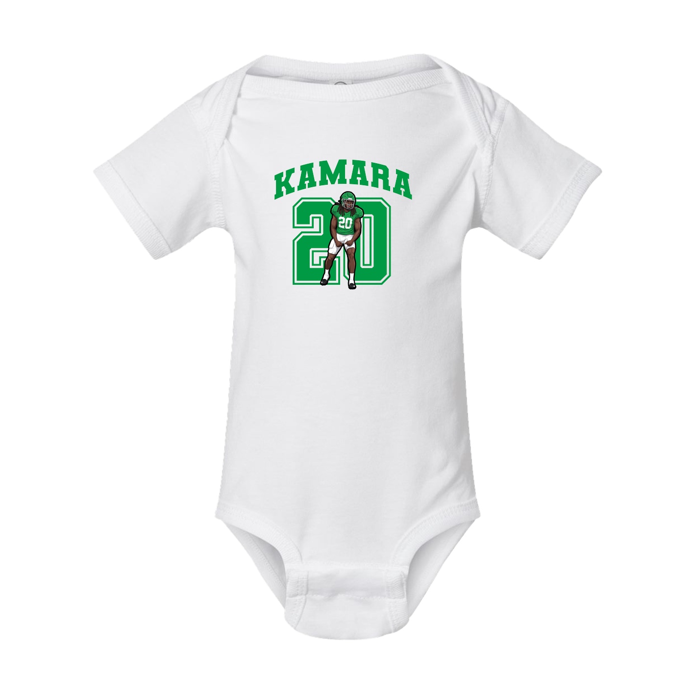 Baby Onesie — Number in White