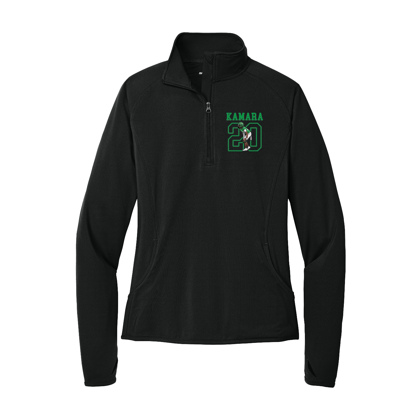 Women's Q-Zip Pullover — Shirsey in Black