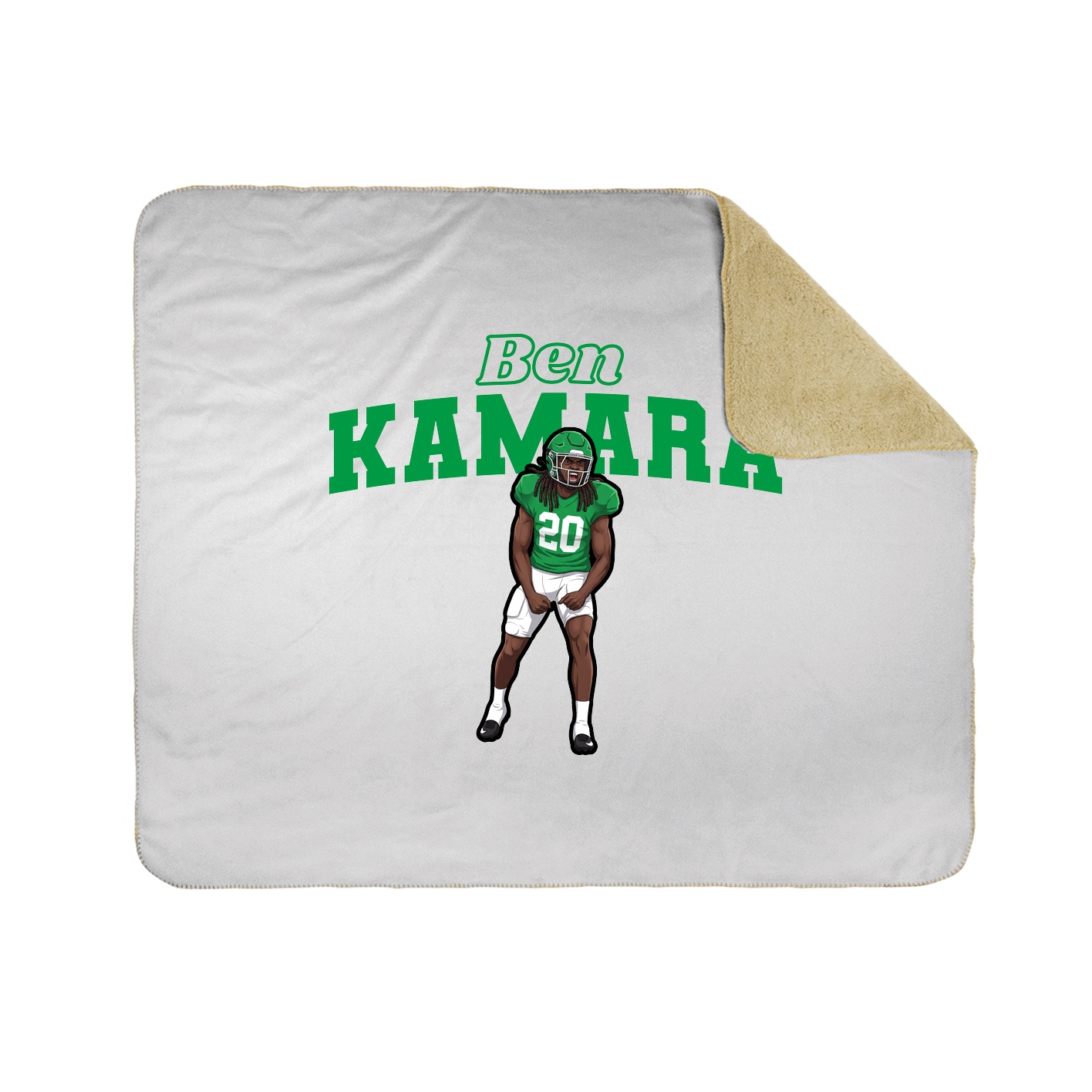 Throw Blanket — Name Arch in White