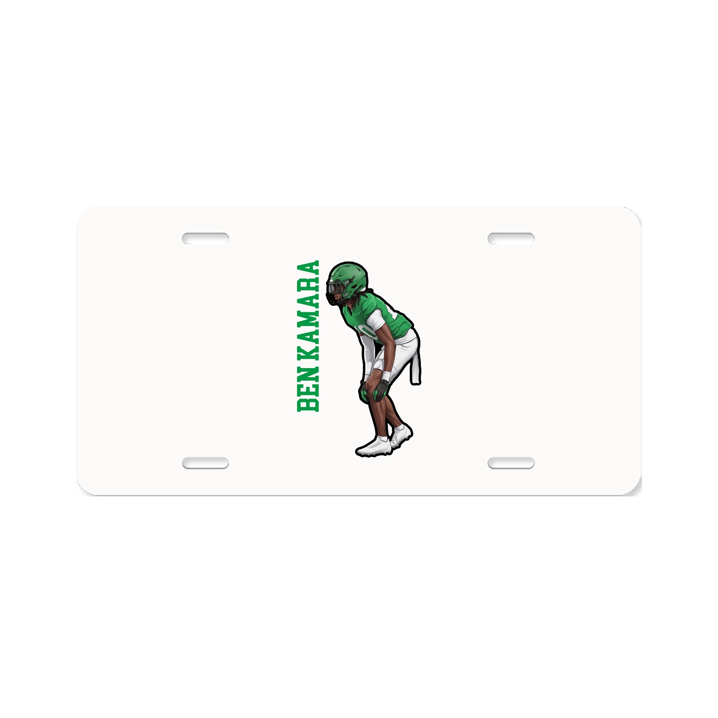 License Plate — Name Vertical in Classic