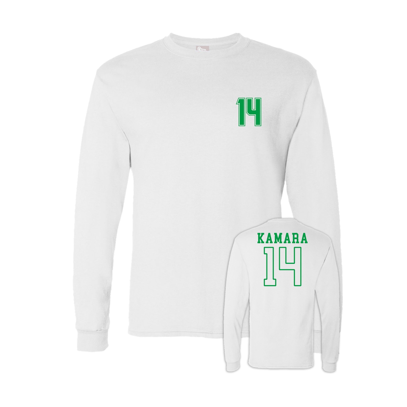 Long Sleeve Tee — Chest Back in White