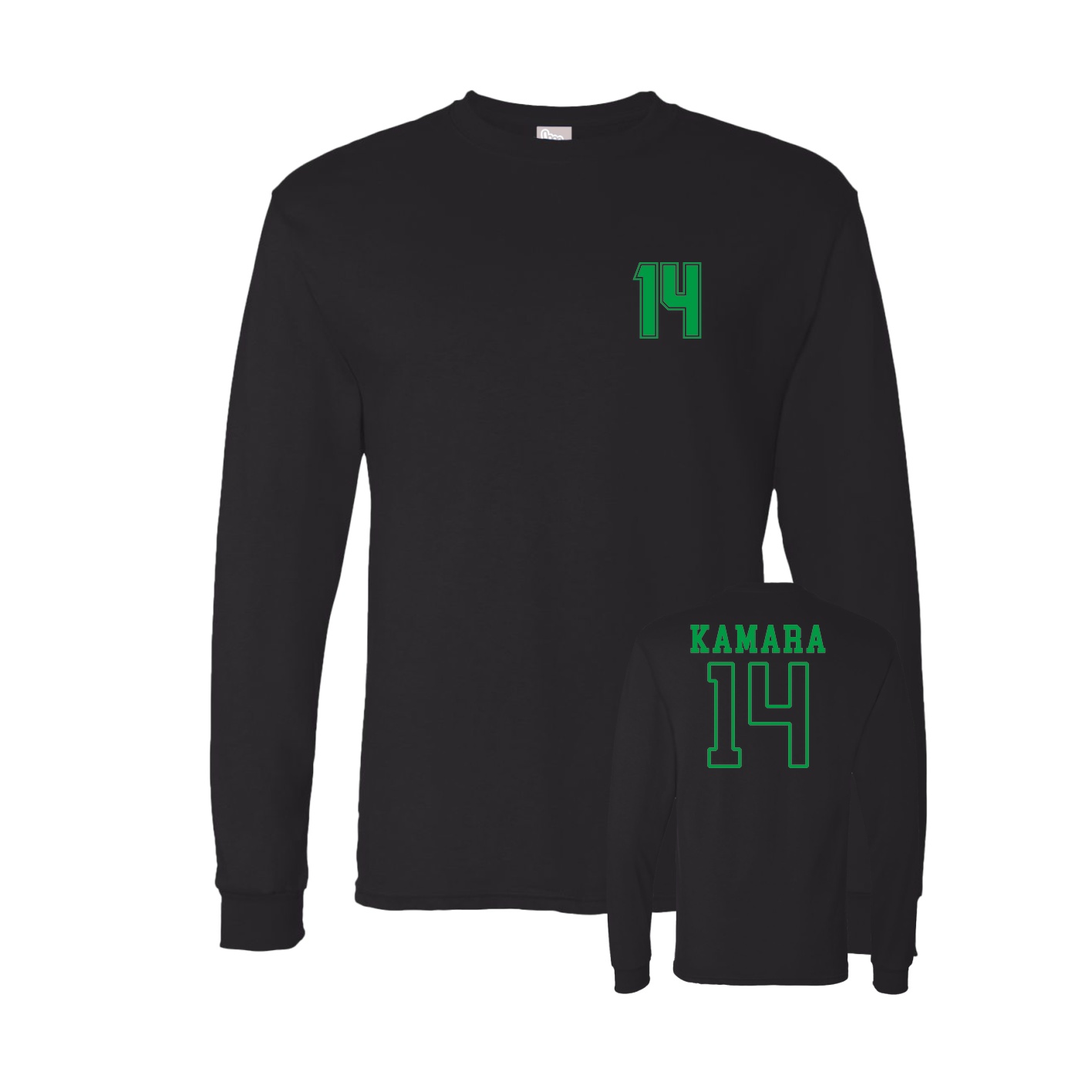 Long Sleeve Tee — Chest Back in Black