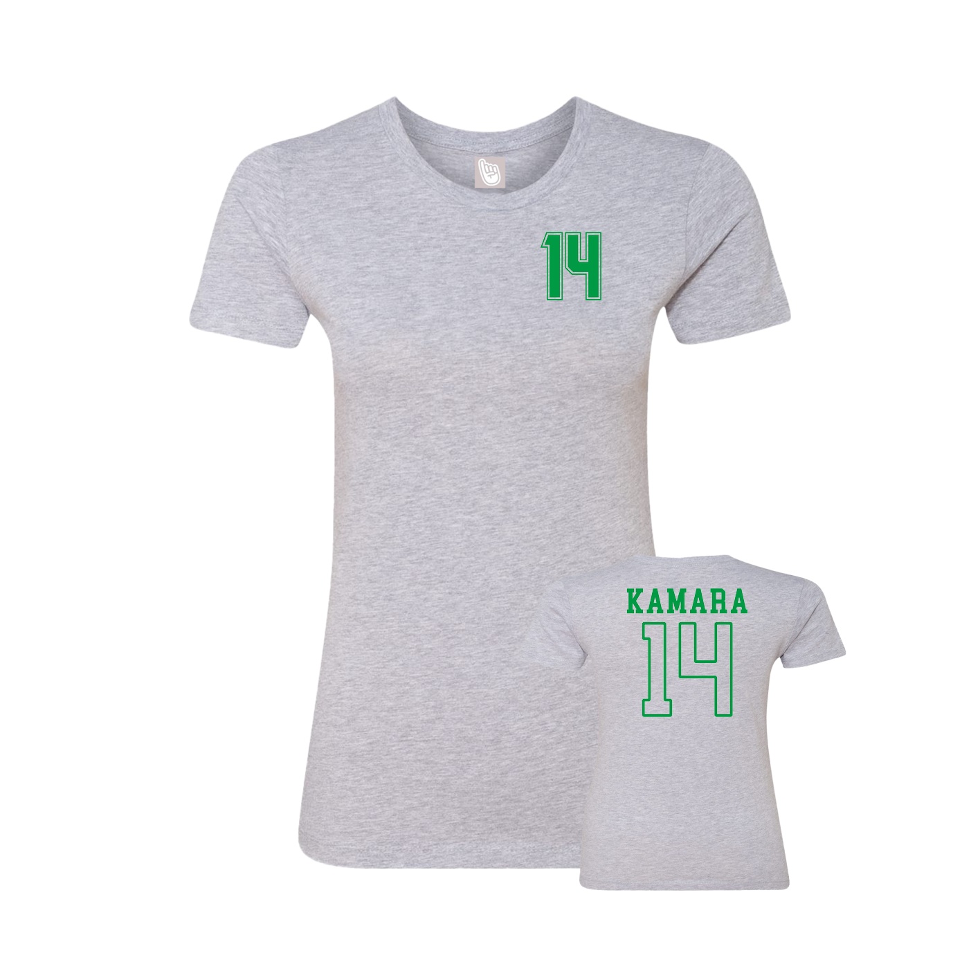 Womens Tee — Chest Back in Grey
