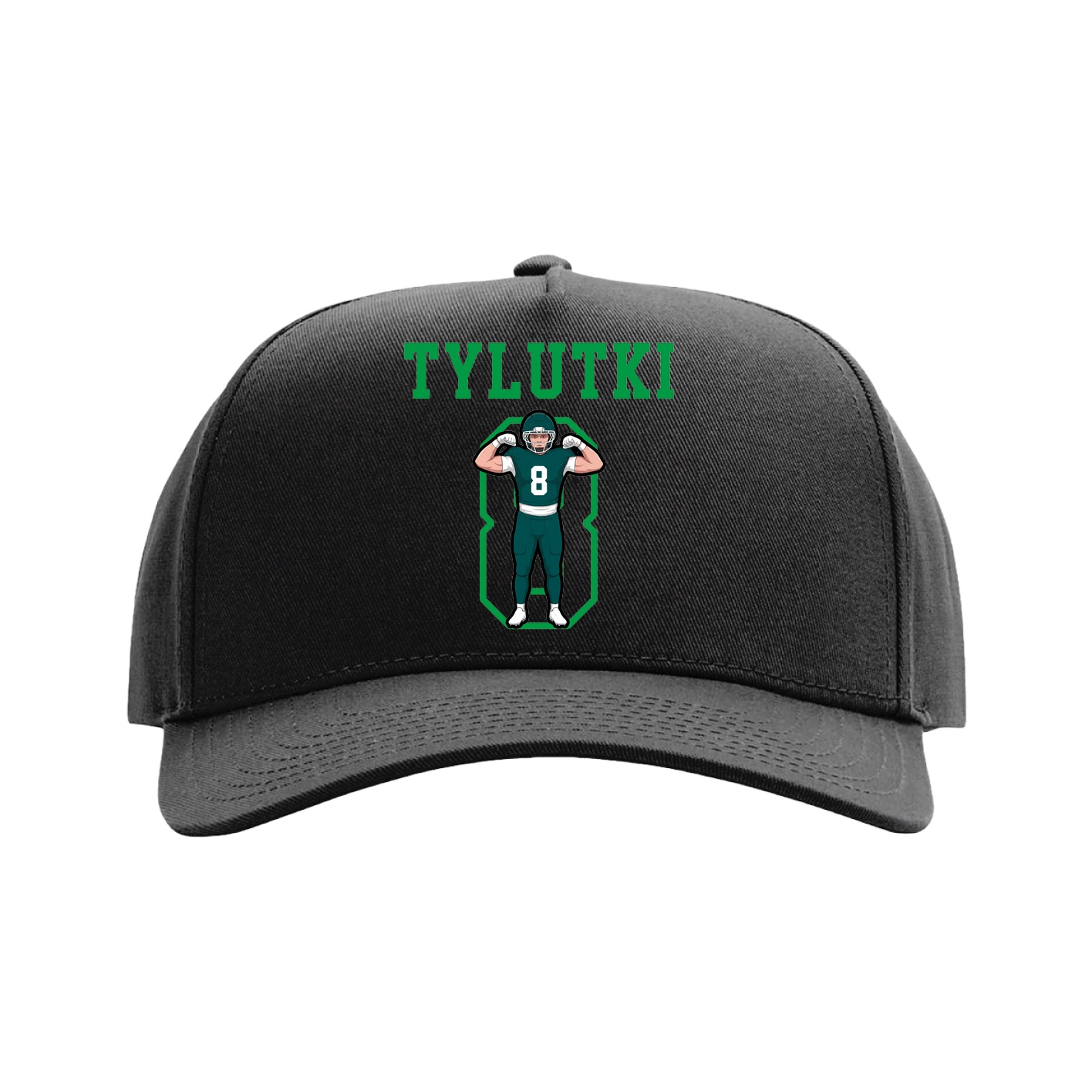 Full Fabric Five-Panel Champ Cap — Shirsey in Black