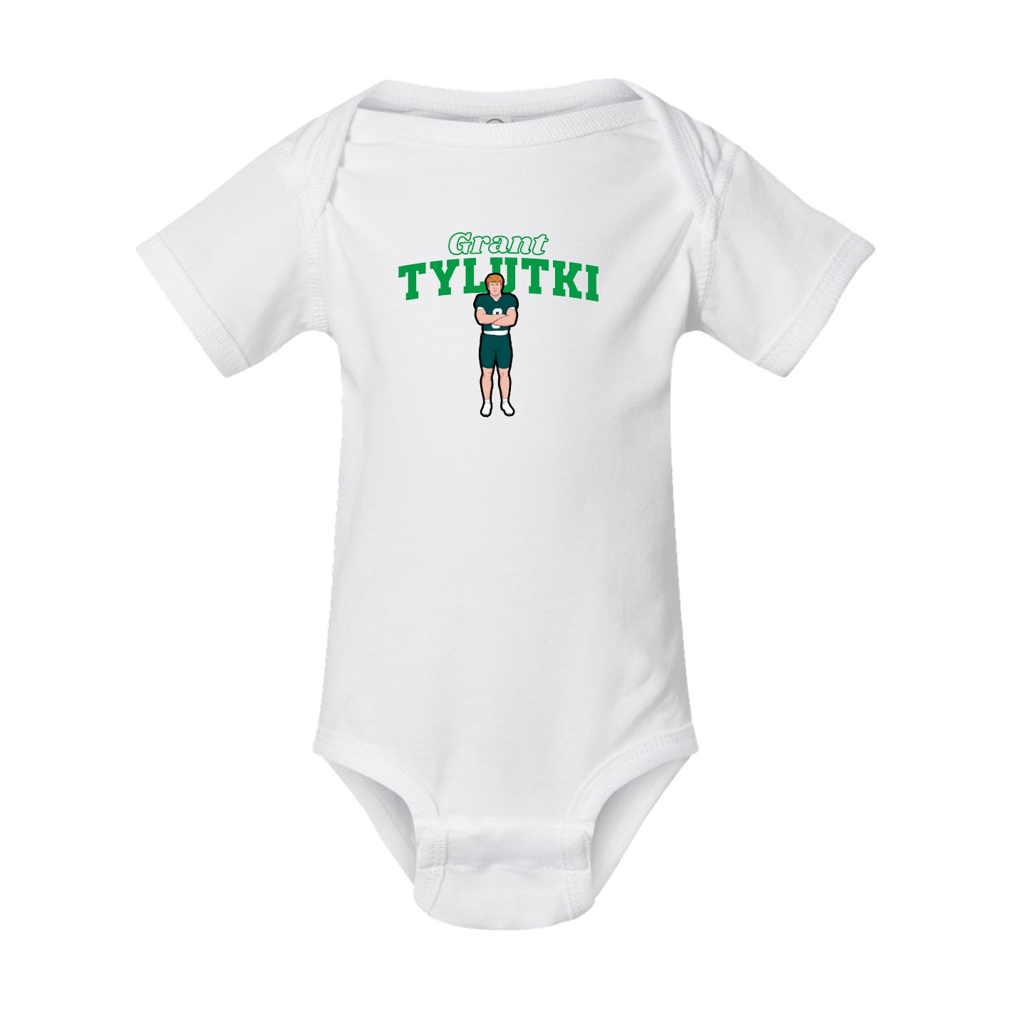 Baby Onesie — Name Arch in White