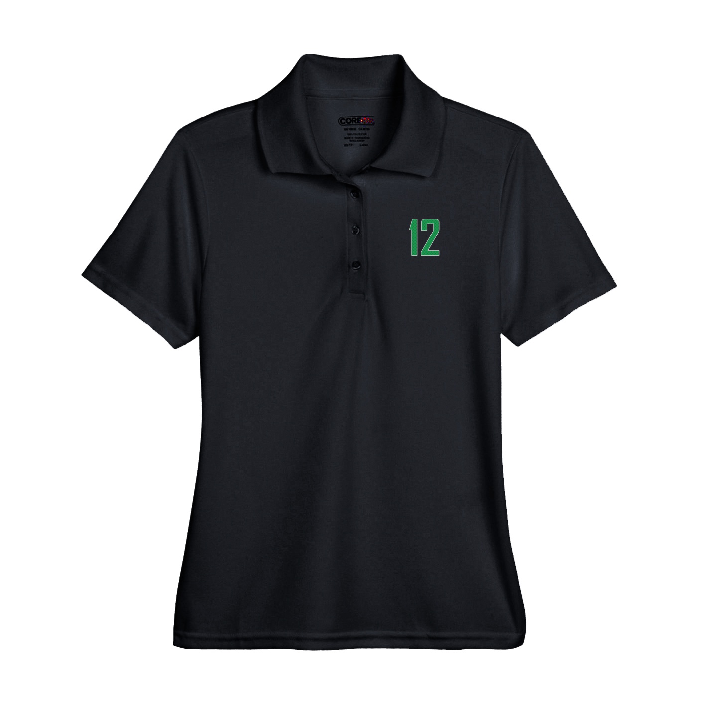 Performance Polo — Front Shirsy in Black