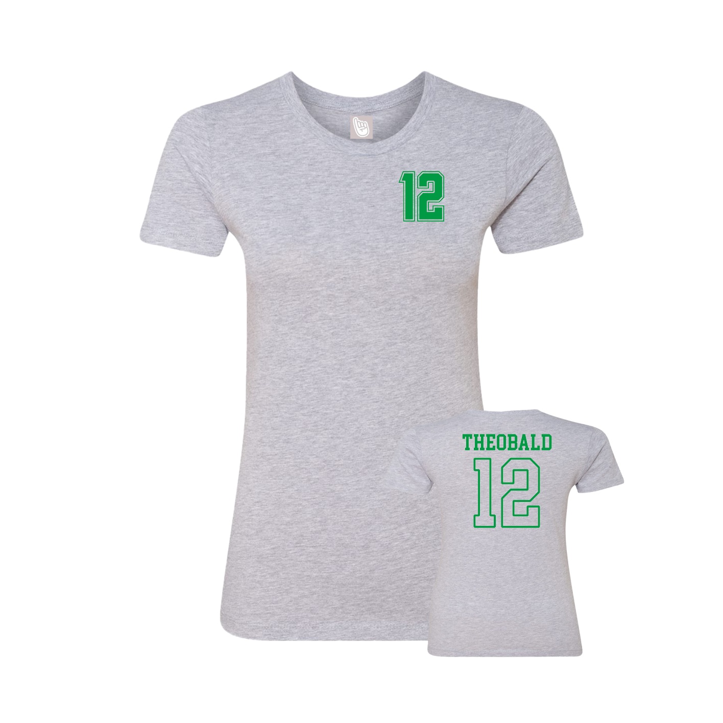 Womens Tee — Chest Back in Grey