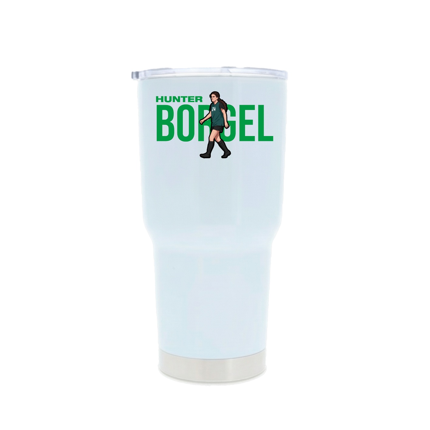 30oz Stainless Steel Tumbler — Player Name in White