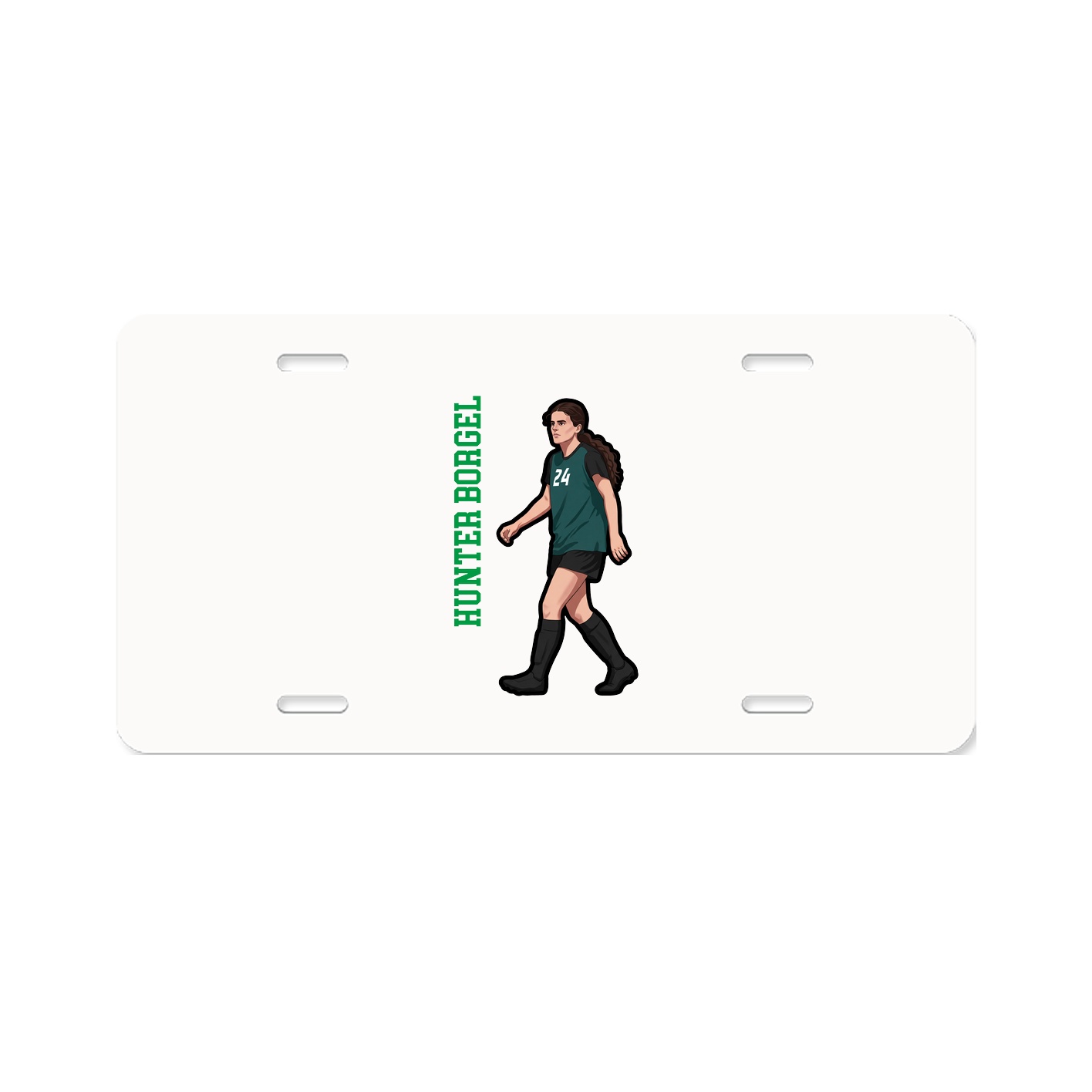 License Plate — Name Vertical in Classic