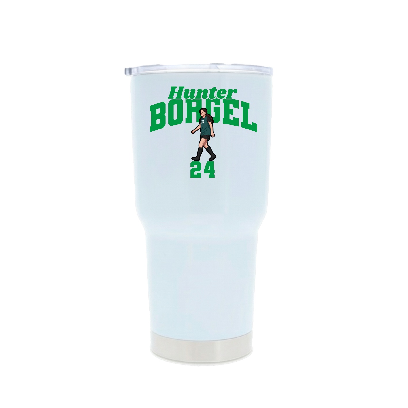 30oz Stainless Steel Tumbler — Signature Arch in White