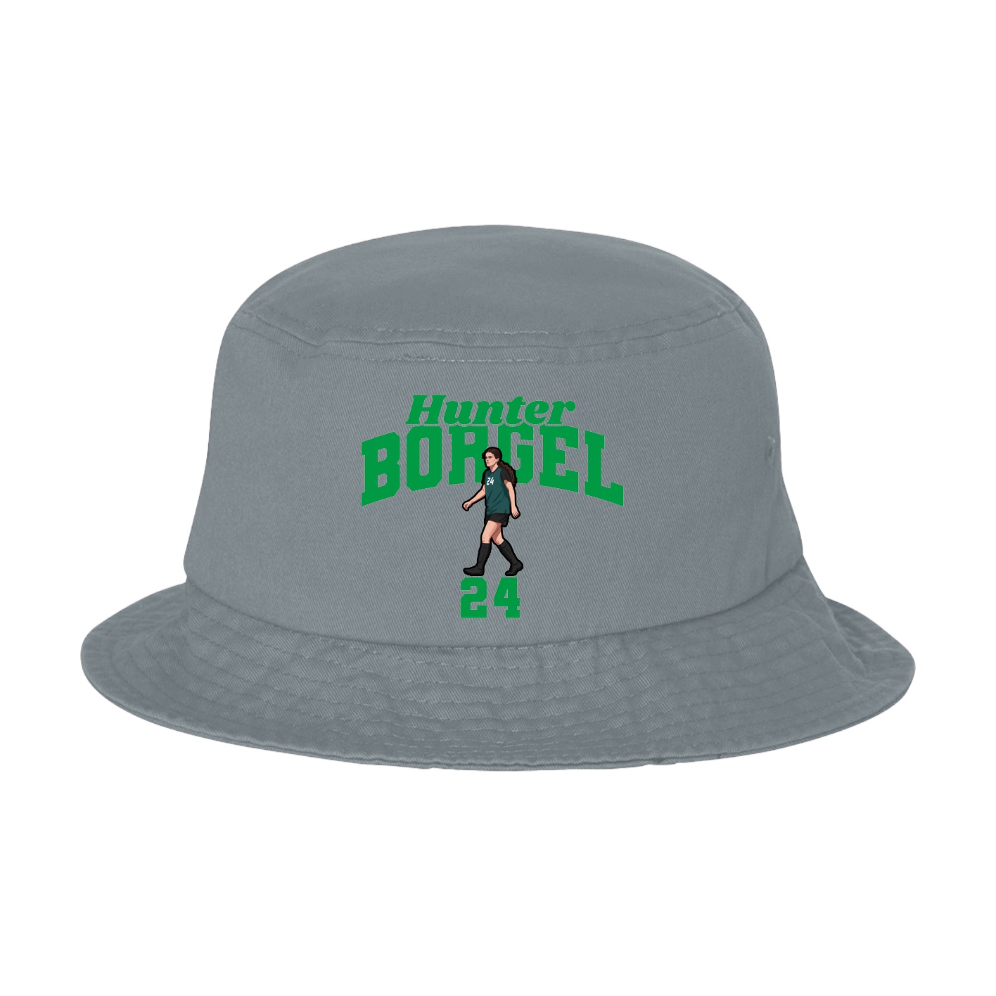 Bucket Cap — Signature Arch in Grey