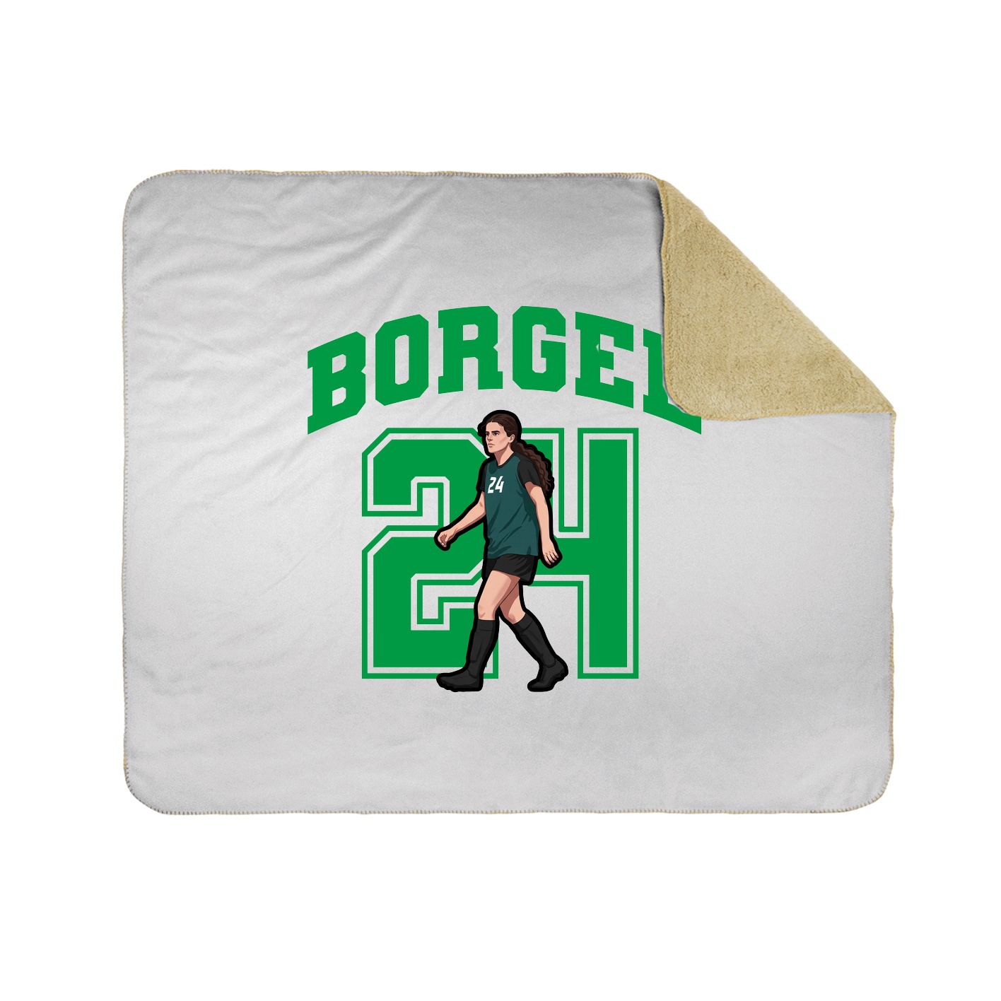 Throw Blanket — Number in White