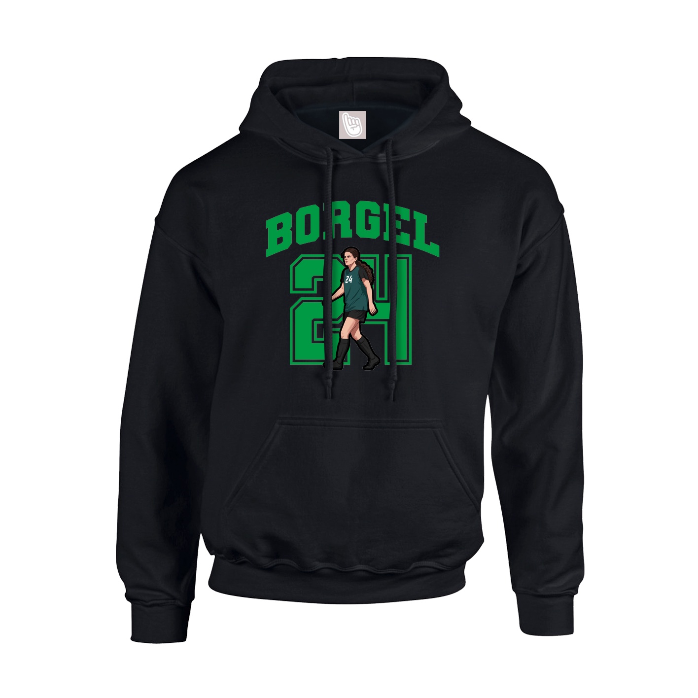 Hoodie — Number in Black