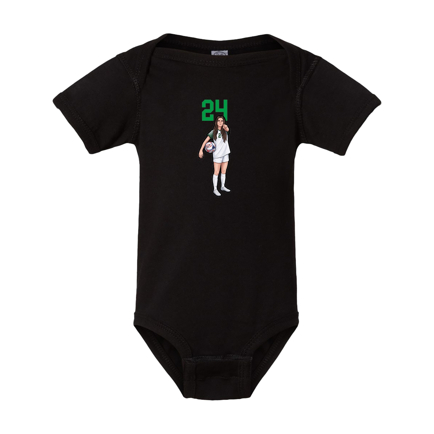 Baby Onesie — Number Top in Black