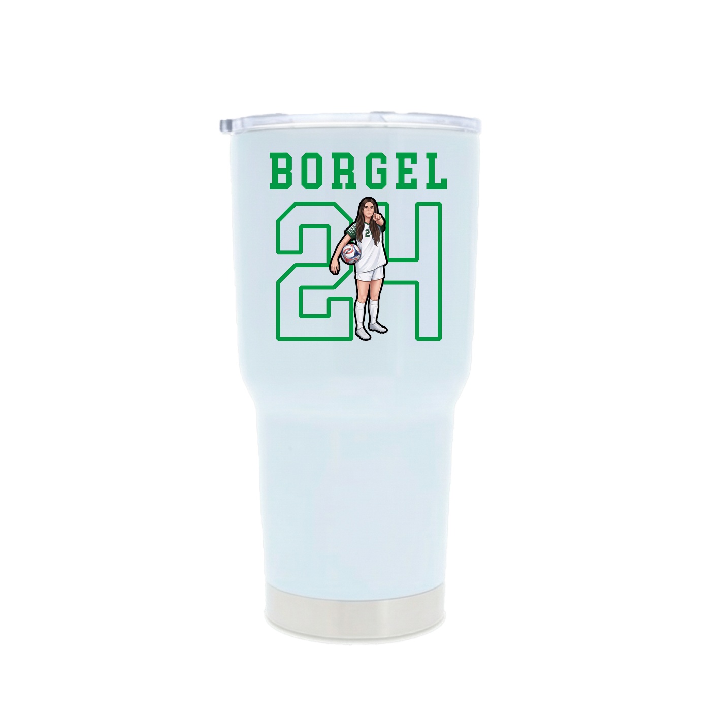 30oz Stainless Steel Tumbler — Shirsey in White