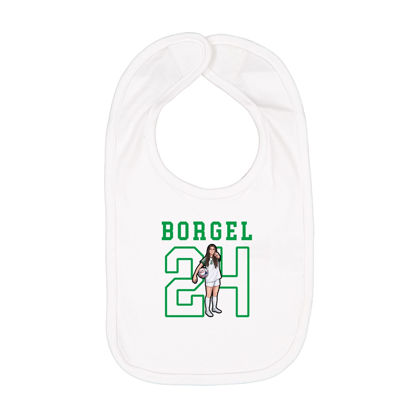 Infant Bib — Shirsey in White