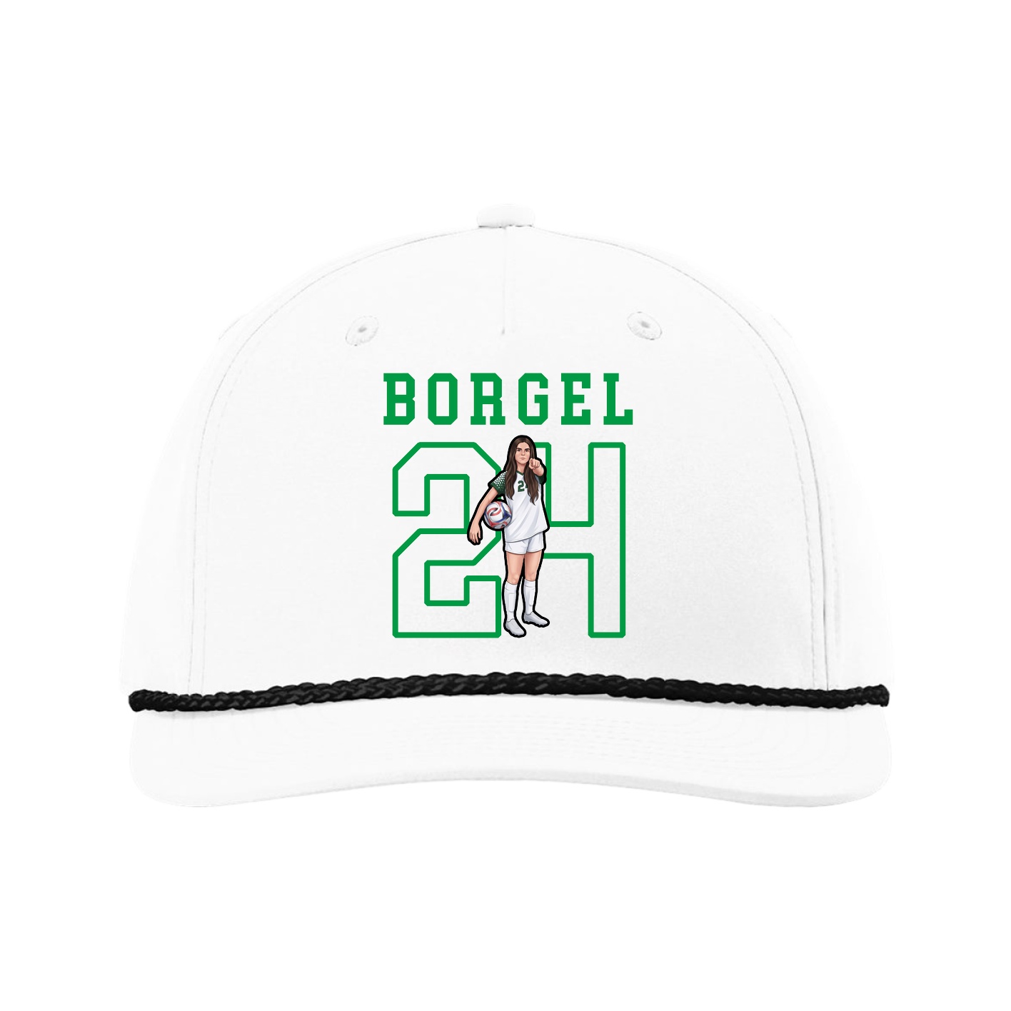 Five-Panel Classic Rope Cap — Shirsey in White