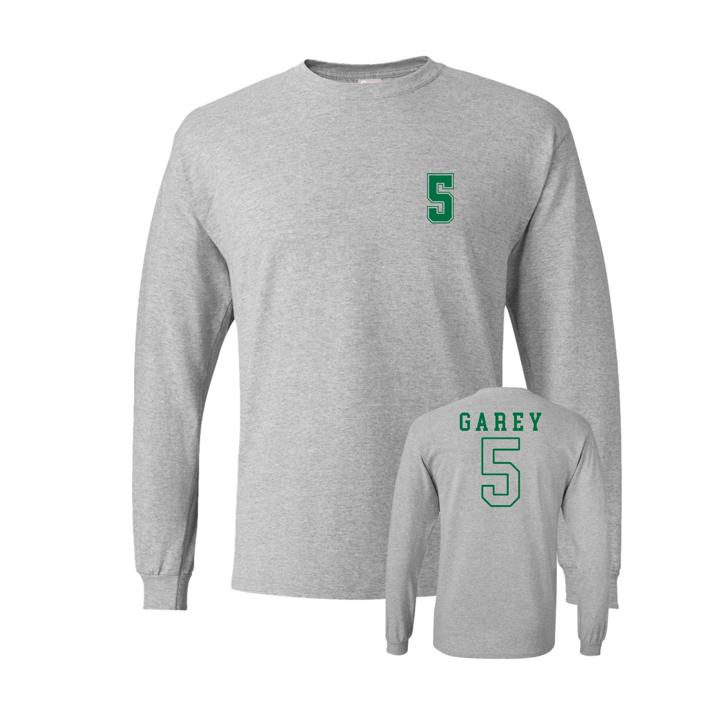 Long Sleeve Tee — Chest Back in Grey