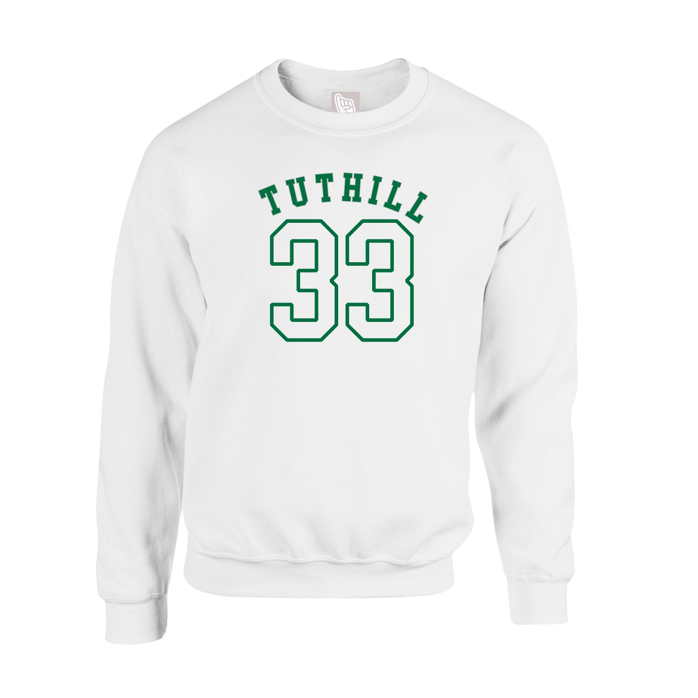 Fleece Crew — Shirsey Arch in White