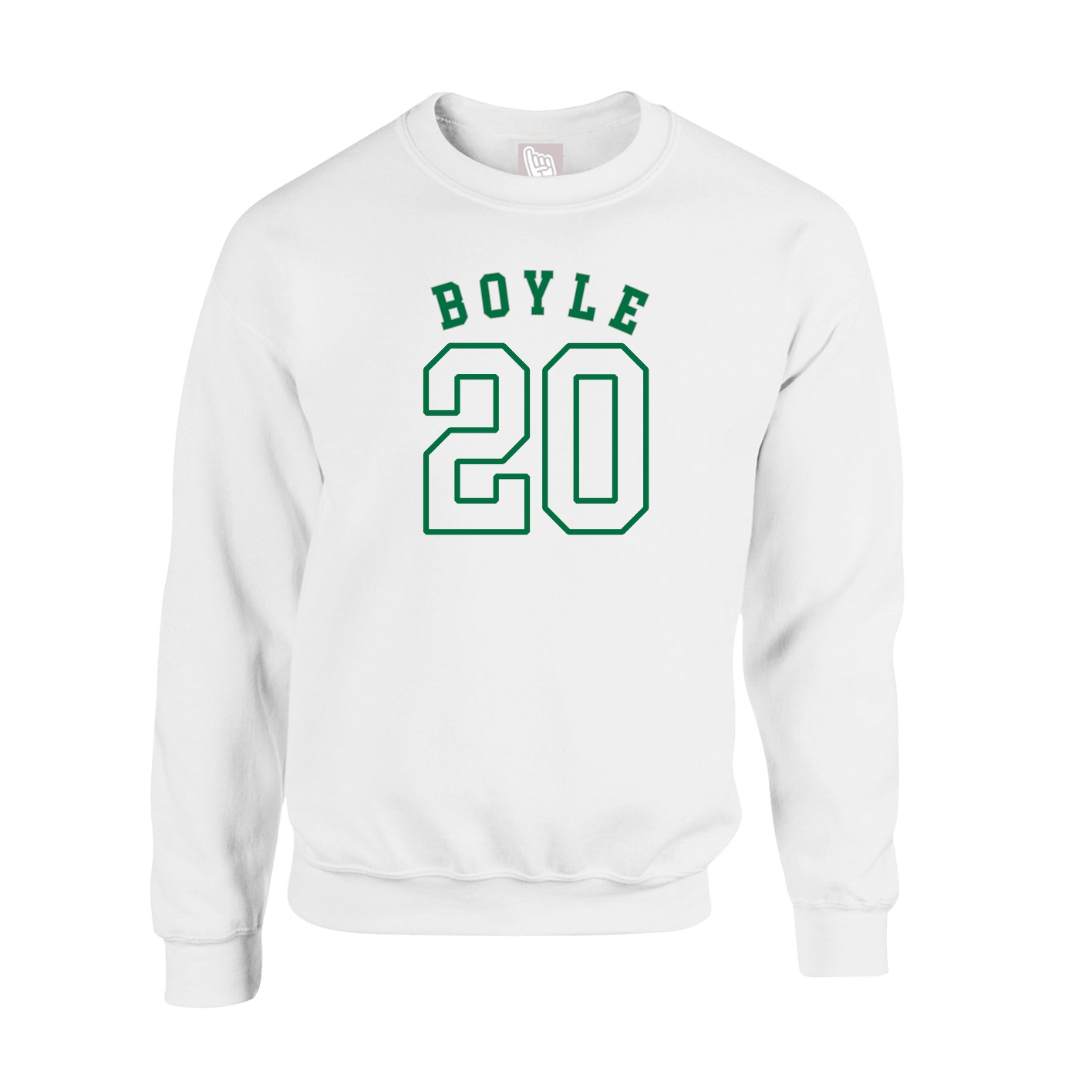 Fleece Crew — Shirsey Arch in White