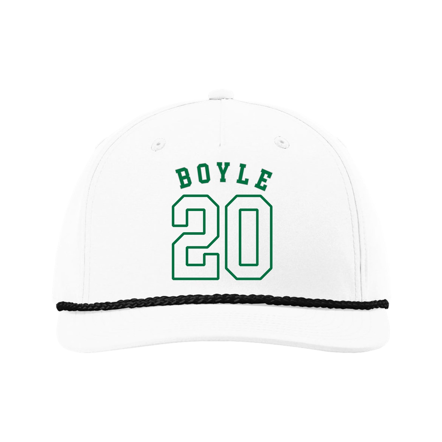Five-Panel Classic Rope Cap — Shirsey Arch in White