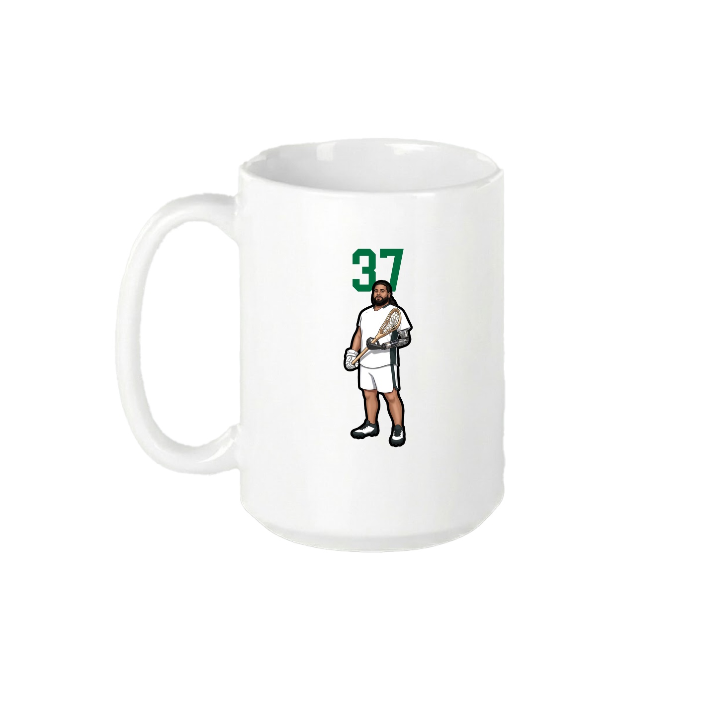 15oz Coffee Mug — Number Top in White
