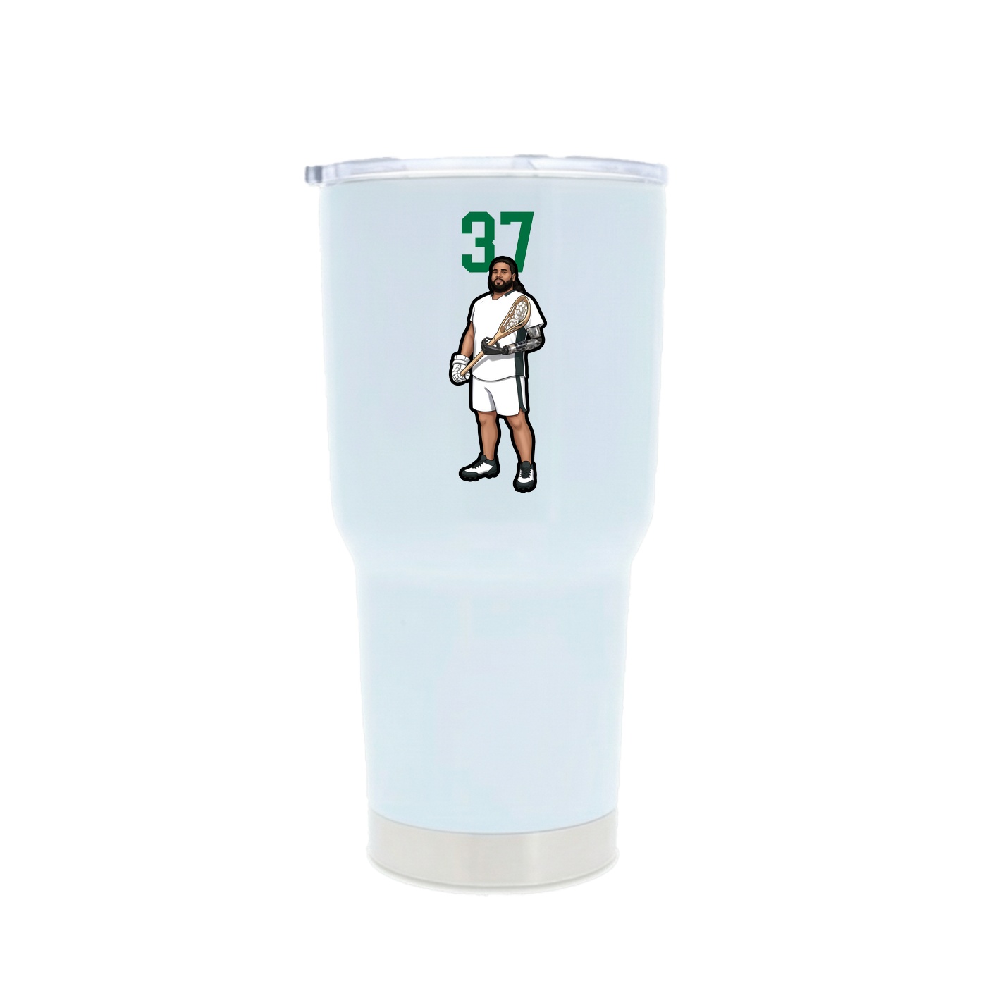 30oz Stainless Steel Tumbler — Number Top in White