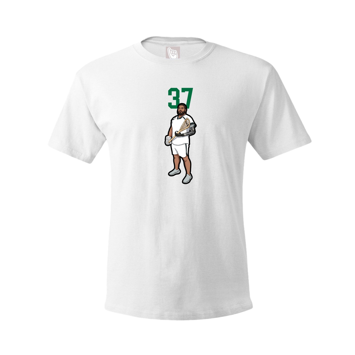 Youth Tee — Number Top in White