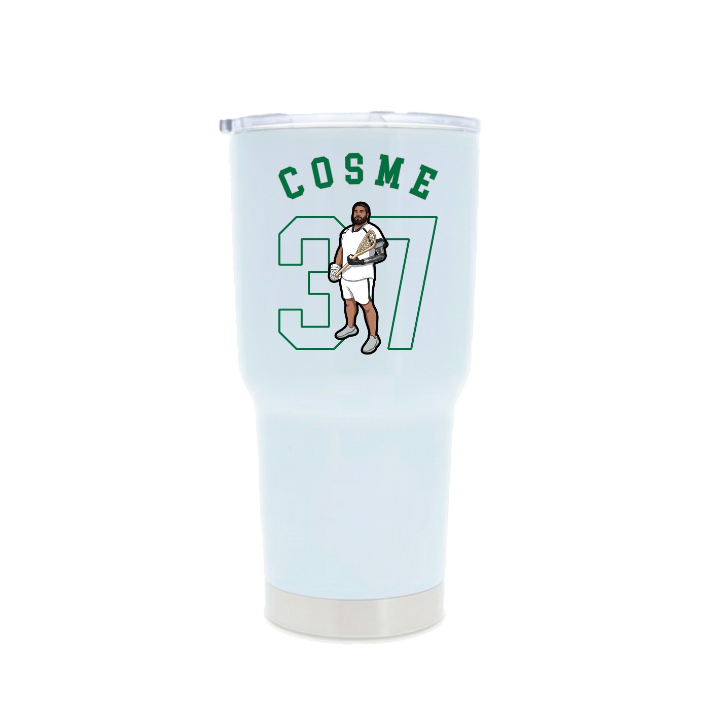30oz Stainless Steel Tumbler — Shirsey Arch in White