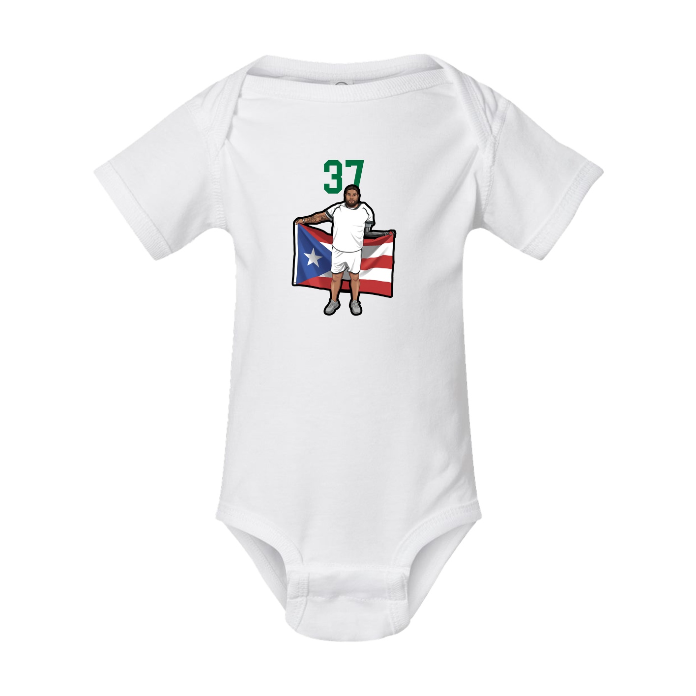 Baby Onesie — Number Top in White