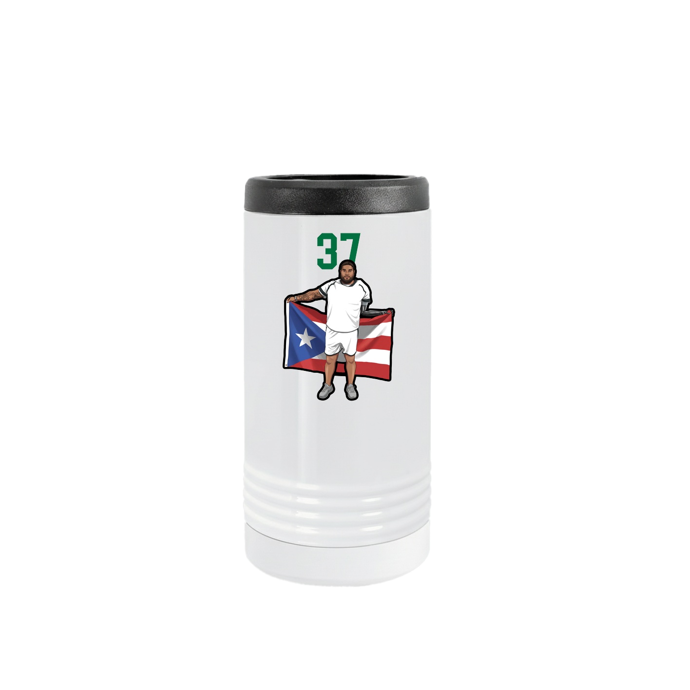 Slim Beverage Holder — Number Top in White