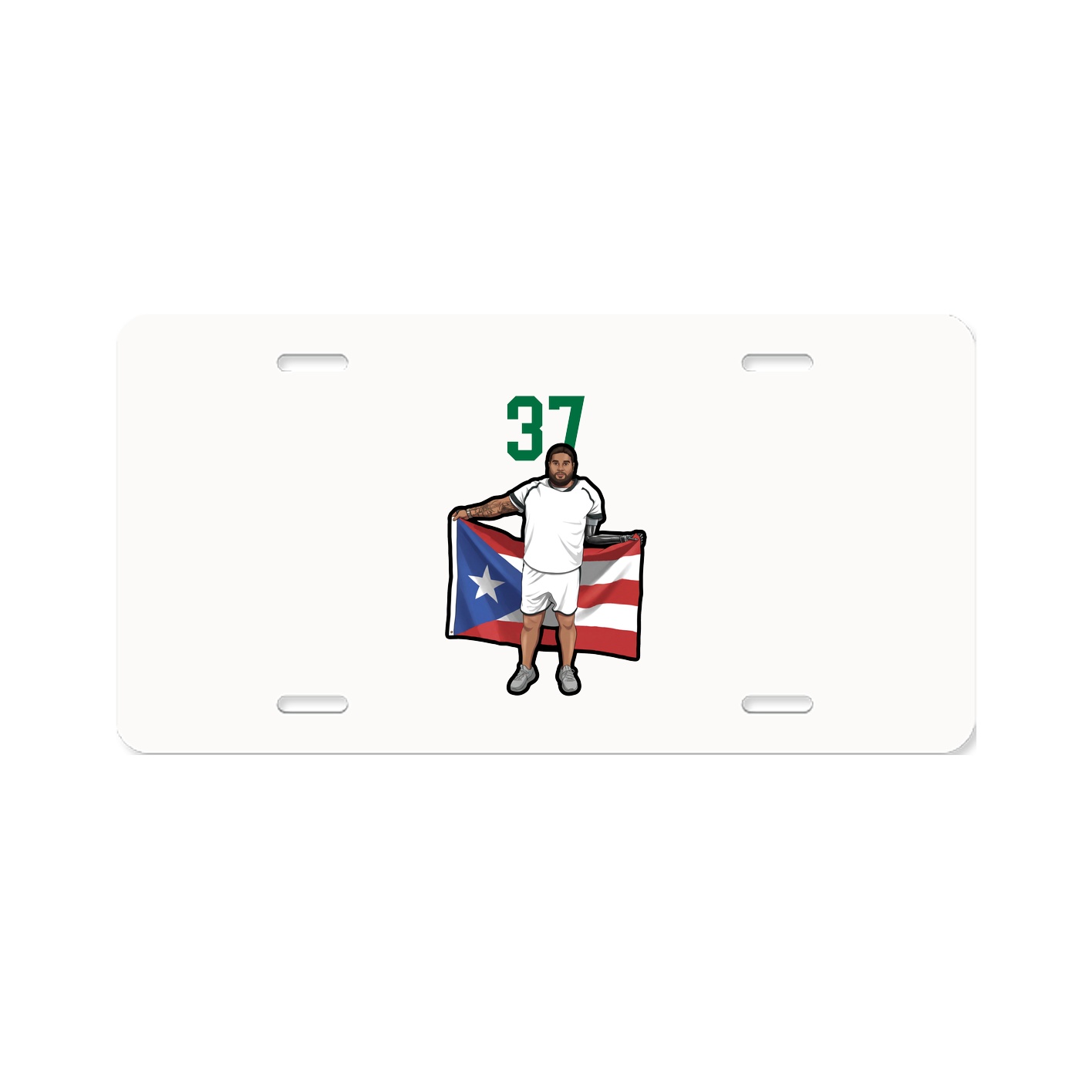 License Plate — Number Top in Classic