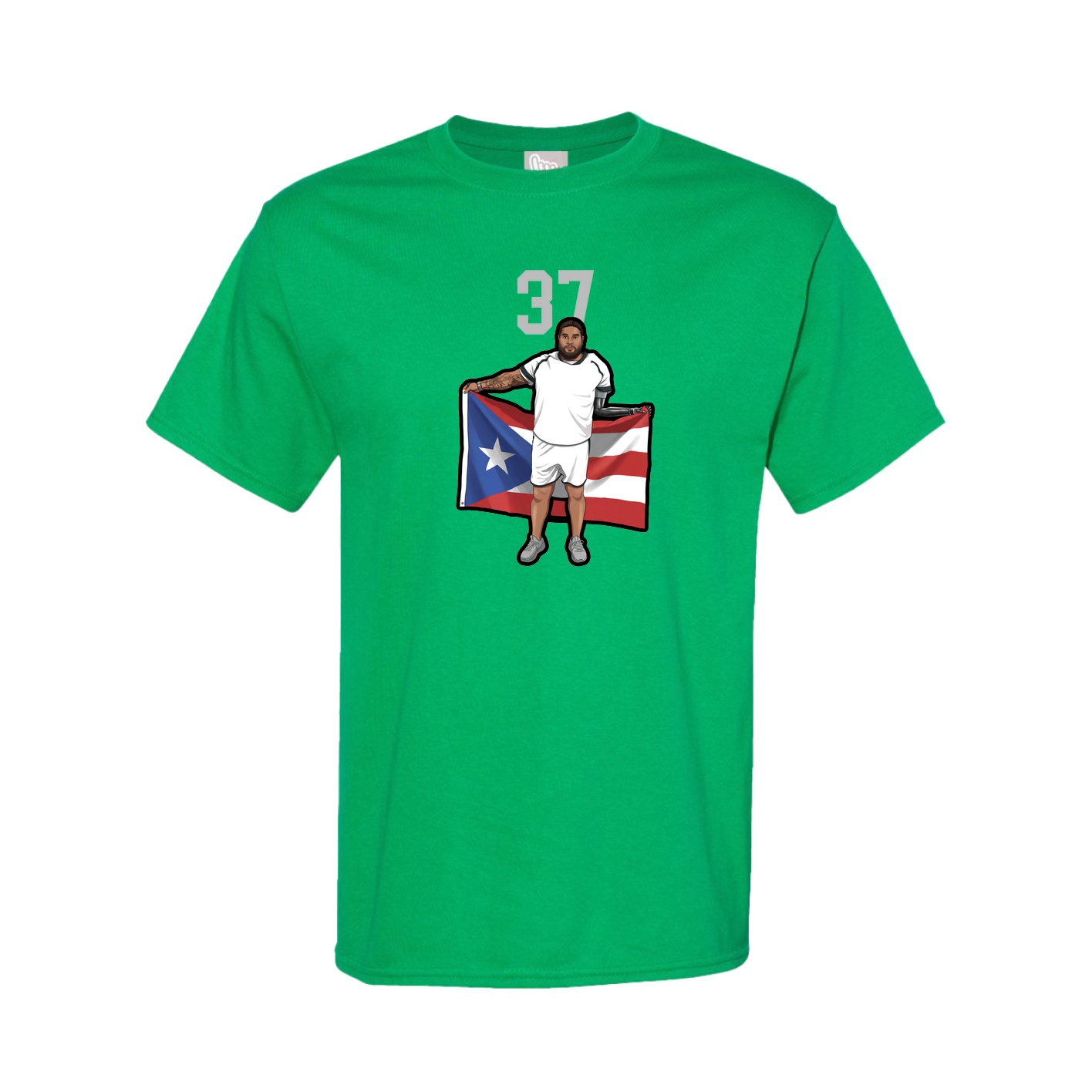 Youth Tee — Number Top in Green